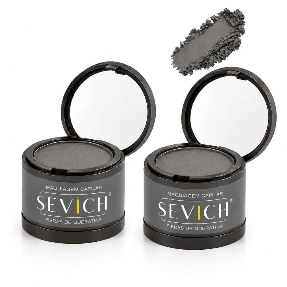 Kit 2 Sevich Hair - Maquiagem Capilar em Pó - Solução Para Problemas Capilares
