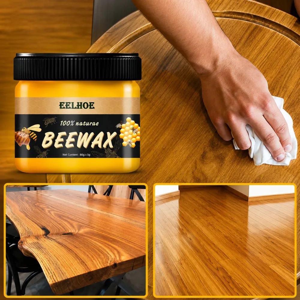 BeeWax
Cera de Abelha
Restaura Móveis de Madeira e Polimento